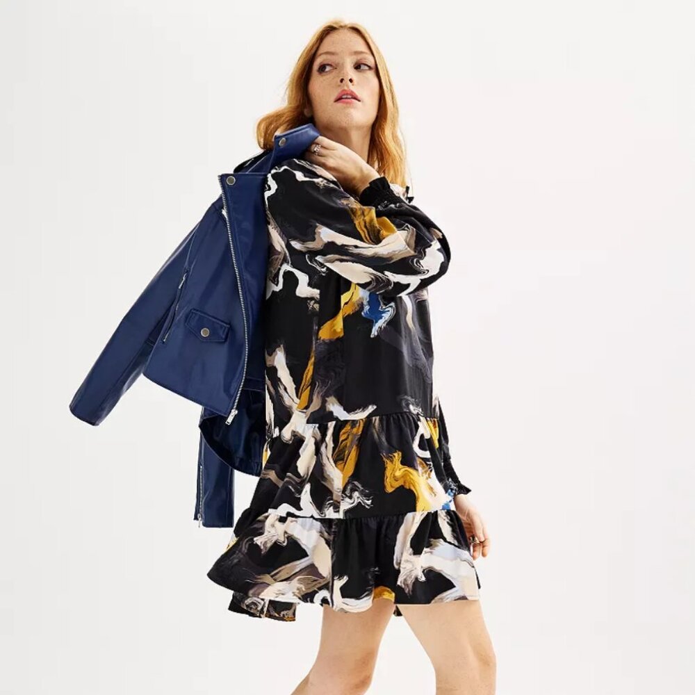 Nine West Long-Sleeve Swing Dress | Large